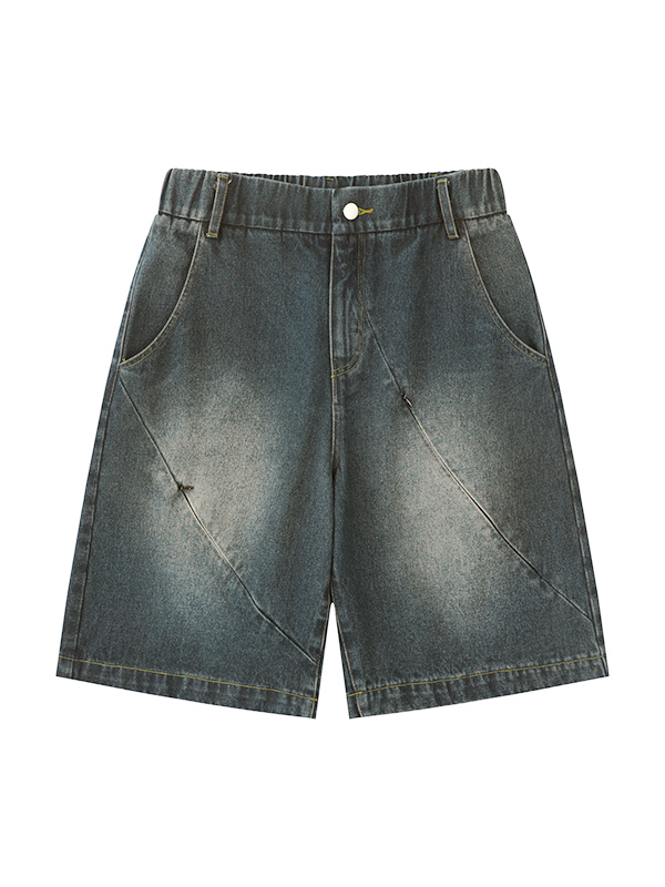 Herren-Shorts mit Slash-Reißverschluss und geradem Schnitt-5