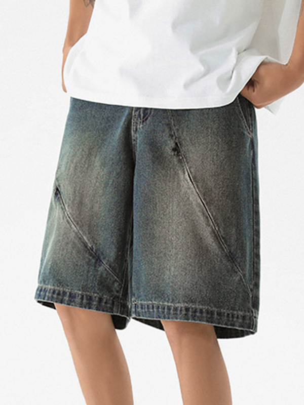 Herren-Shorts mit Slash-Reißverschluss und geradem Schnitt-2