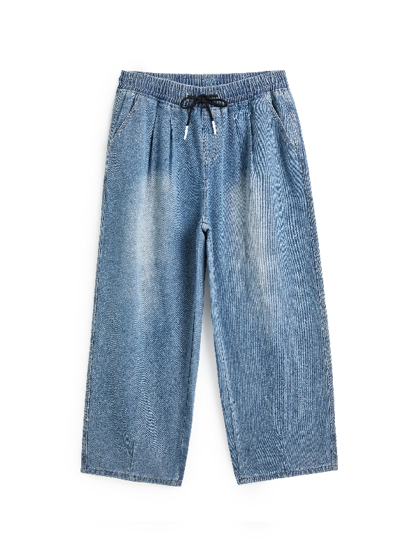 Gewaschene, lockere Herrenjeans im Distressed-Look-6