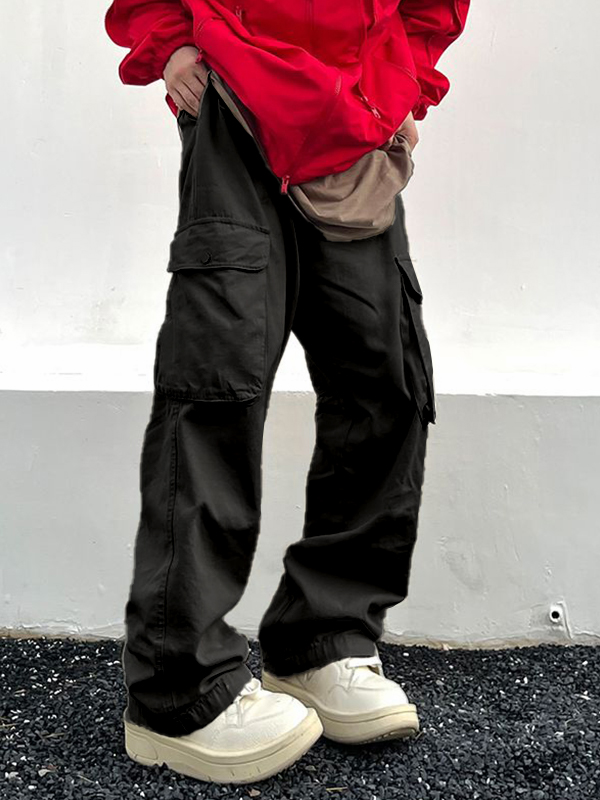 Baggy-Cargohose für Herren mit mehreren Taschen-1