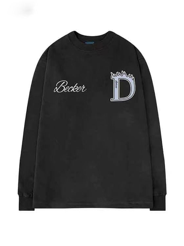 Herren-Sweatshirt mit Vintage-Rosen-Buchstaben-Print-2