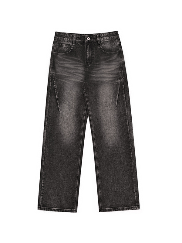 Lockere Jeans mit Street Water Ripple-Print für Herren-4