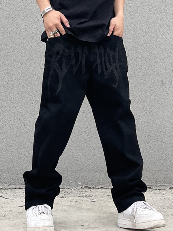 Gewaschene Revenge-Jeans mit geradem Bein für Herren-2