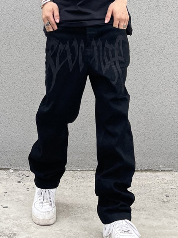 Gewaschene Revenge-Jeans mit geradem Bein für Herren-3