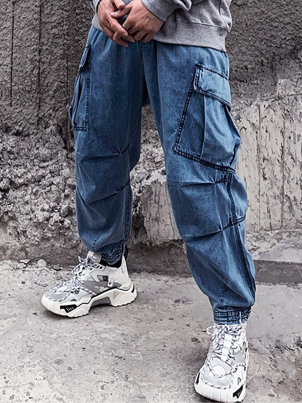 Jogger-Cargo-Jeans mit lockerer Passform für Herren-3