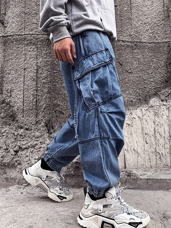 Jogger-Cargo-Jeans mit lockerer Passform für Herren-1
