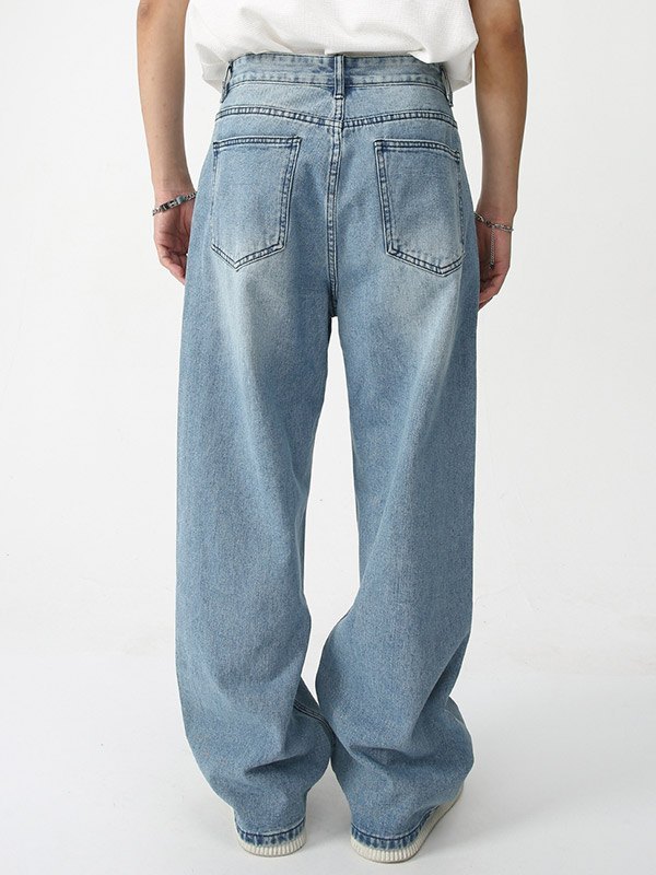 Lose Jeans mit Buchstabendruck für Herren-5