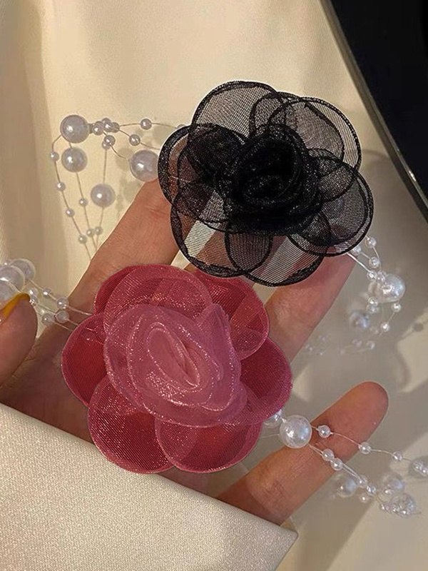 Französische romantische Blumenperlenkette-1