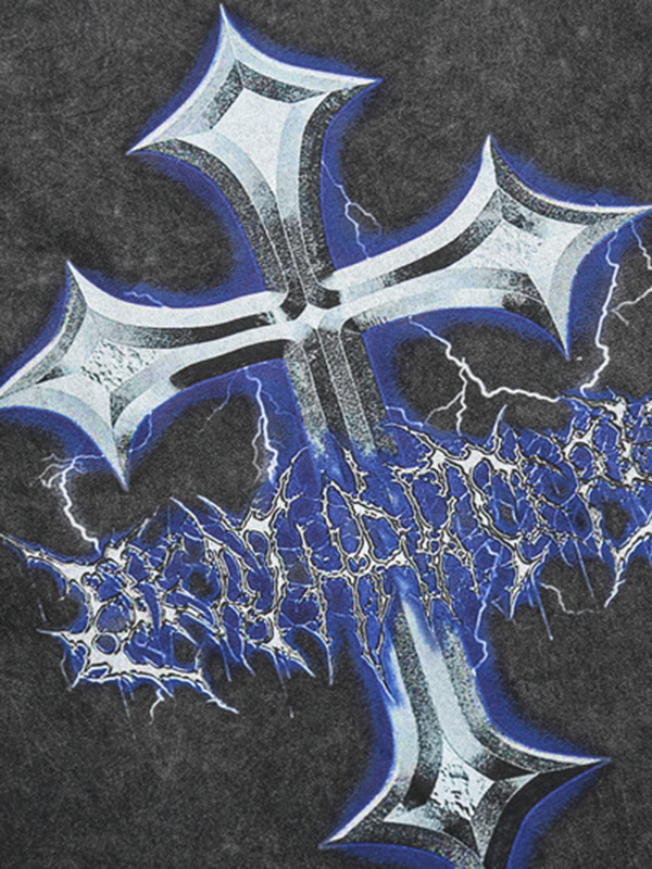 Übergroßes, kurzärmliges Cross-T-Shirt für Herren-2