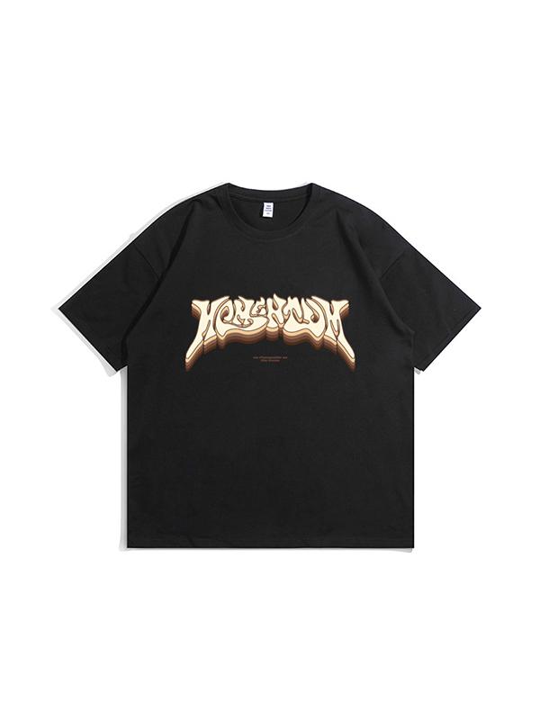 Bedrucktes Oversize-Kurzarm-T-Shirt für Herren-1