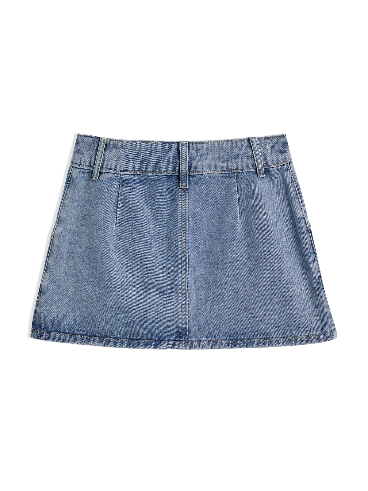 Vintage Blaue Micro Denim Röcke-7