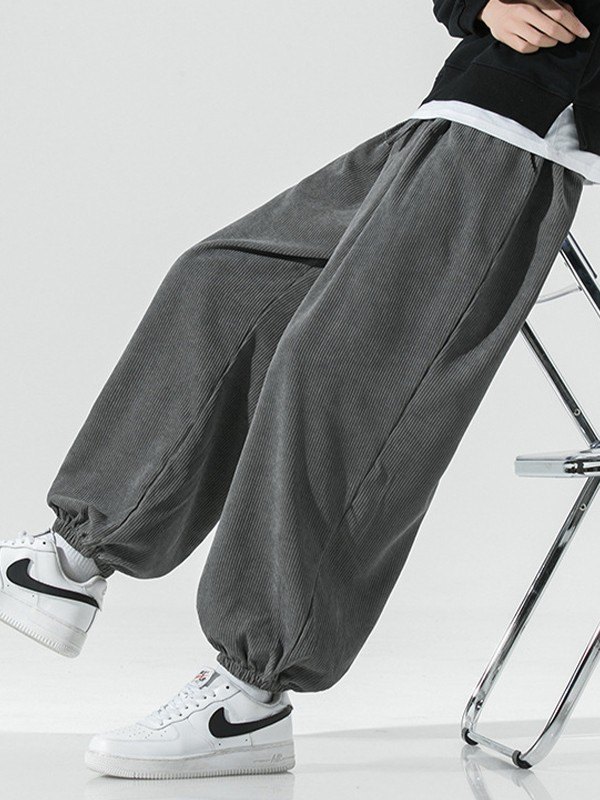 Lockere, lässige Joggerhose aus Cord für Herren-2