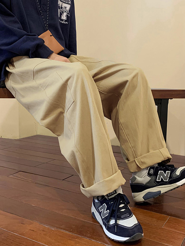 Einfarbige Skaterhose für Herren-2