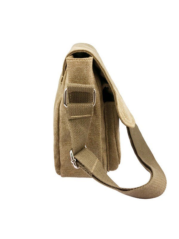 Canvas Khaki Cartoon Umhängetasche-2