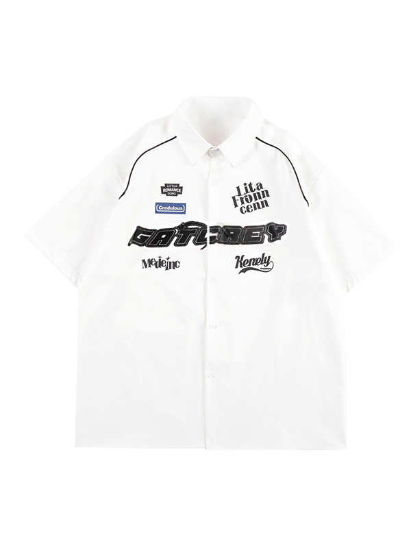 Kurzärmliges Motorrad-Shirt mit Vintage-Logo für Herren-2
