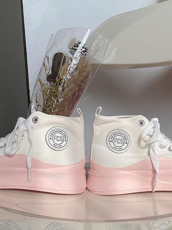 High-Top-Sneaker mit kontrastierender Sohle-3